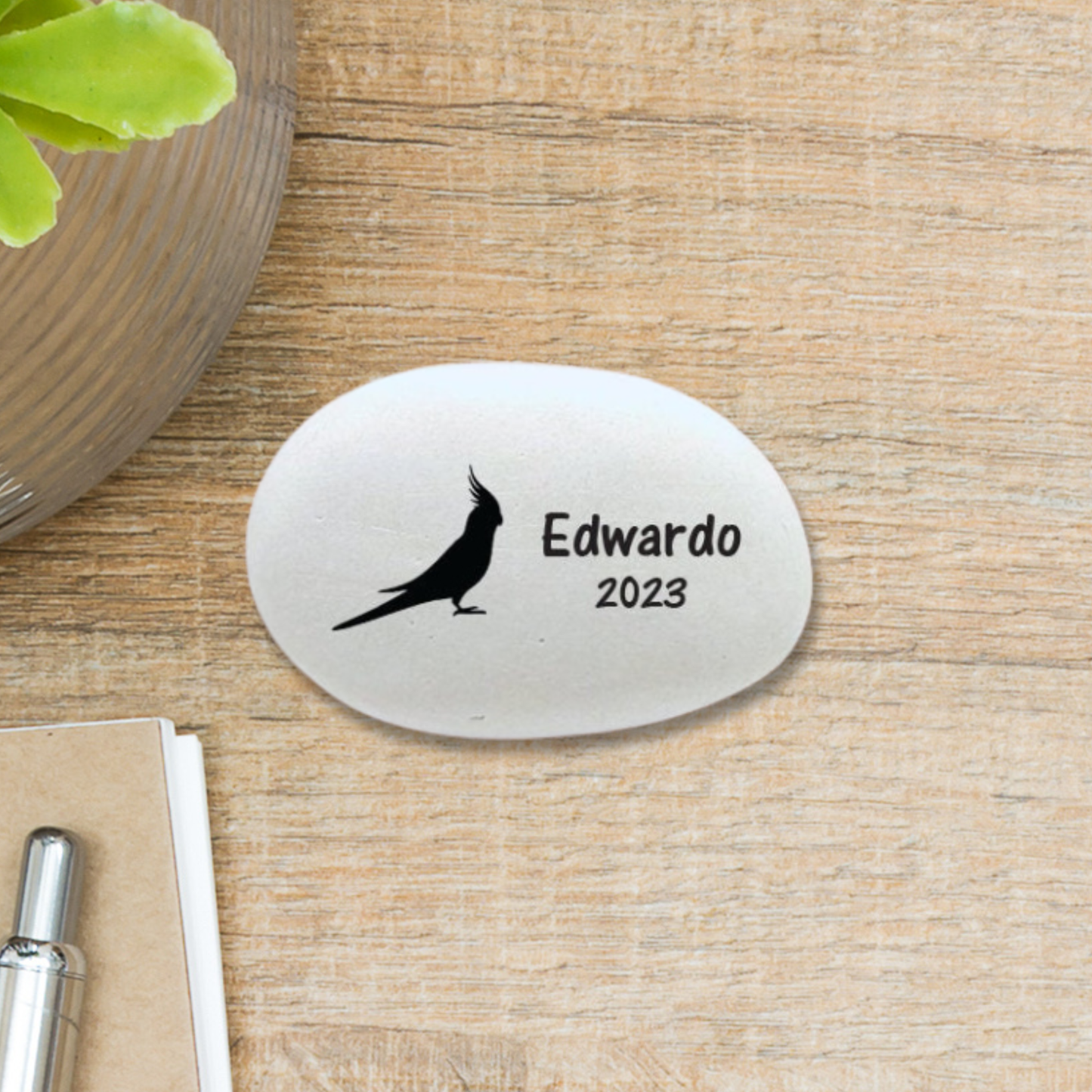 Cockatiel Memorial Stone – Personalized Pet Keepsake | Custom Memorial Gift
