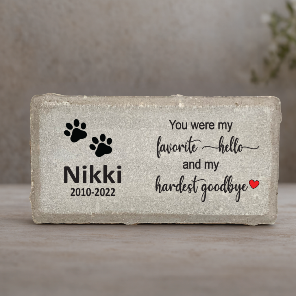 Dog Memorial Stone - Personalized Pet Memorial Gift With Name & Date