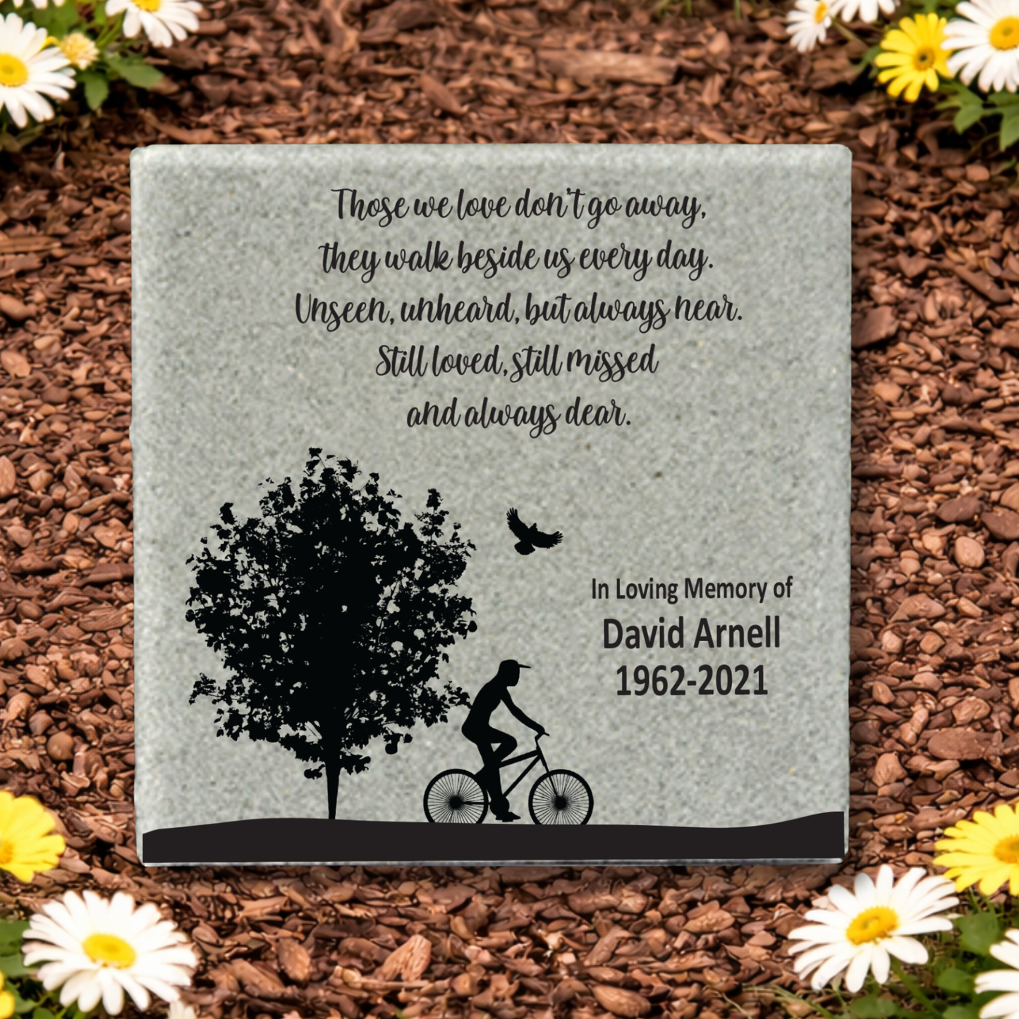 Personalized Memorial Stone - Custom Bicycle Memorial Gift | Bereavement Keepsake