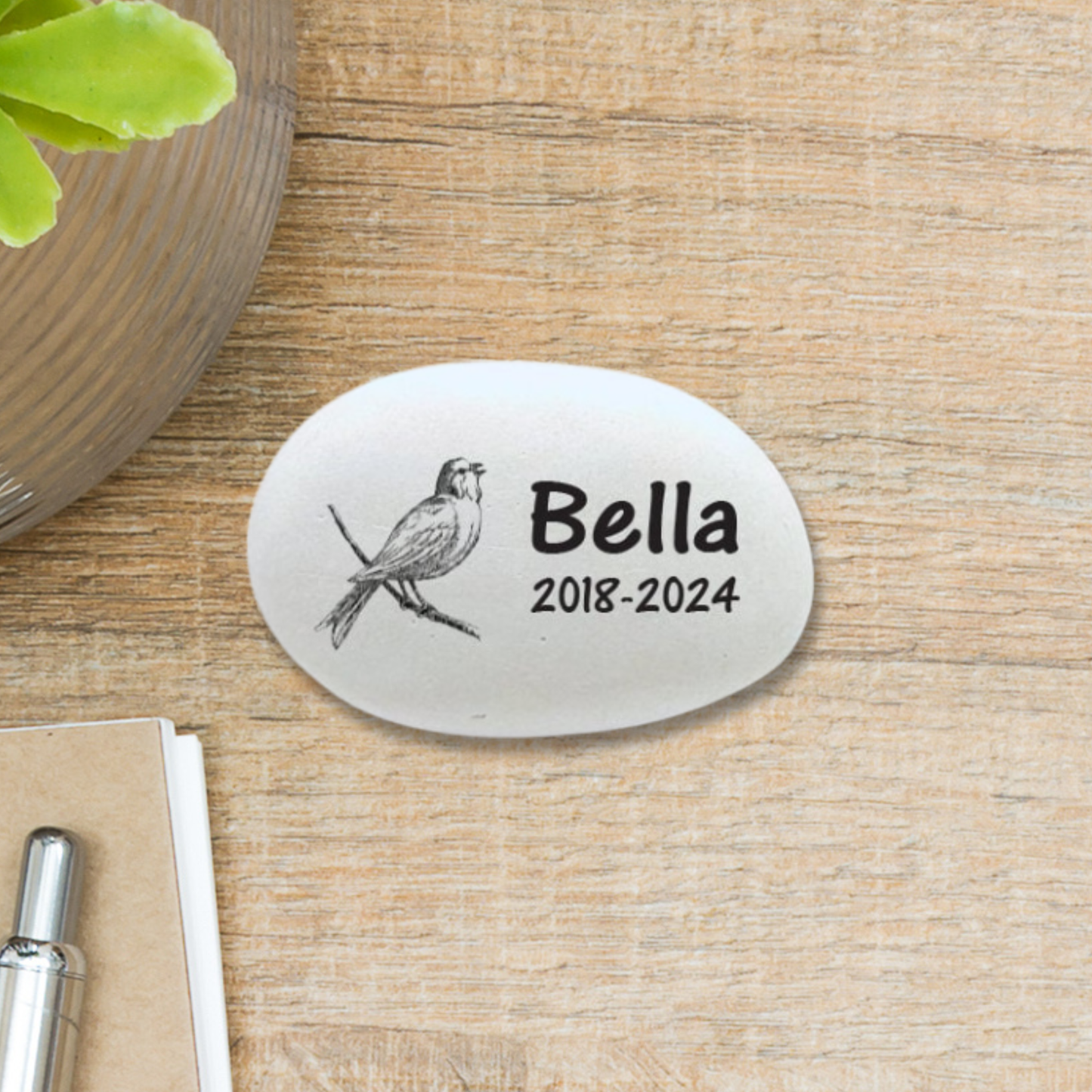 Bird Memorial Stone – Personalized Memorial Gift | Custom Pet Keepsake