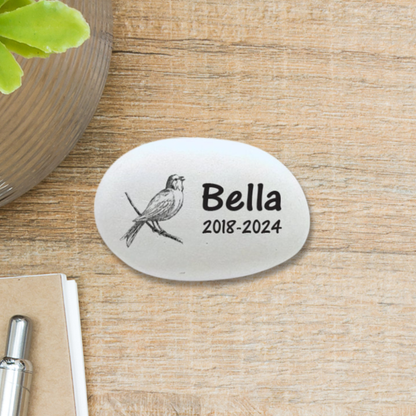 Bird Memorial Stone – Personalized Memorial Gift | Custom Pet Keepsake