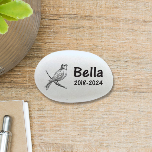 Bird Memorial Stone – Personalized Memorial Gift | Custom Pet Keepsake
