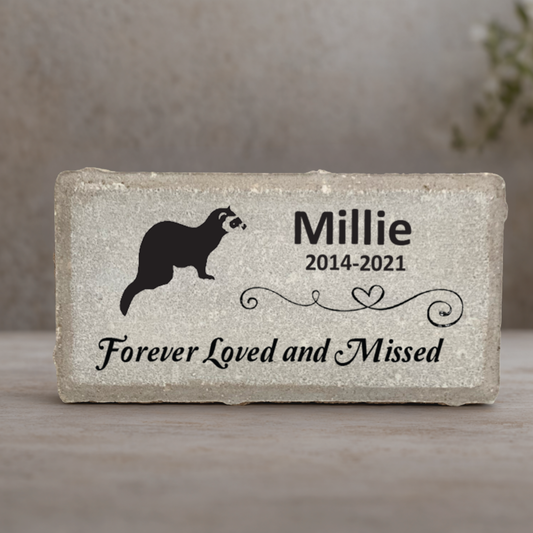 Ferret Memorial Stone - Personalized Pet Memorial Gift | Outdoor & Indoor Choices