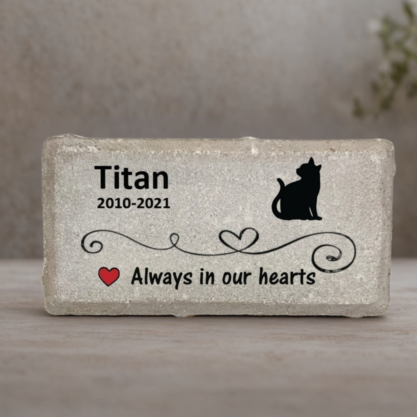 Cat Memorial Stone - Personalized Pet Memorial Gift