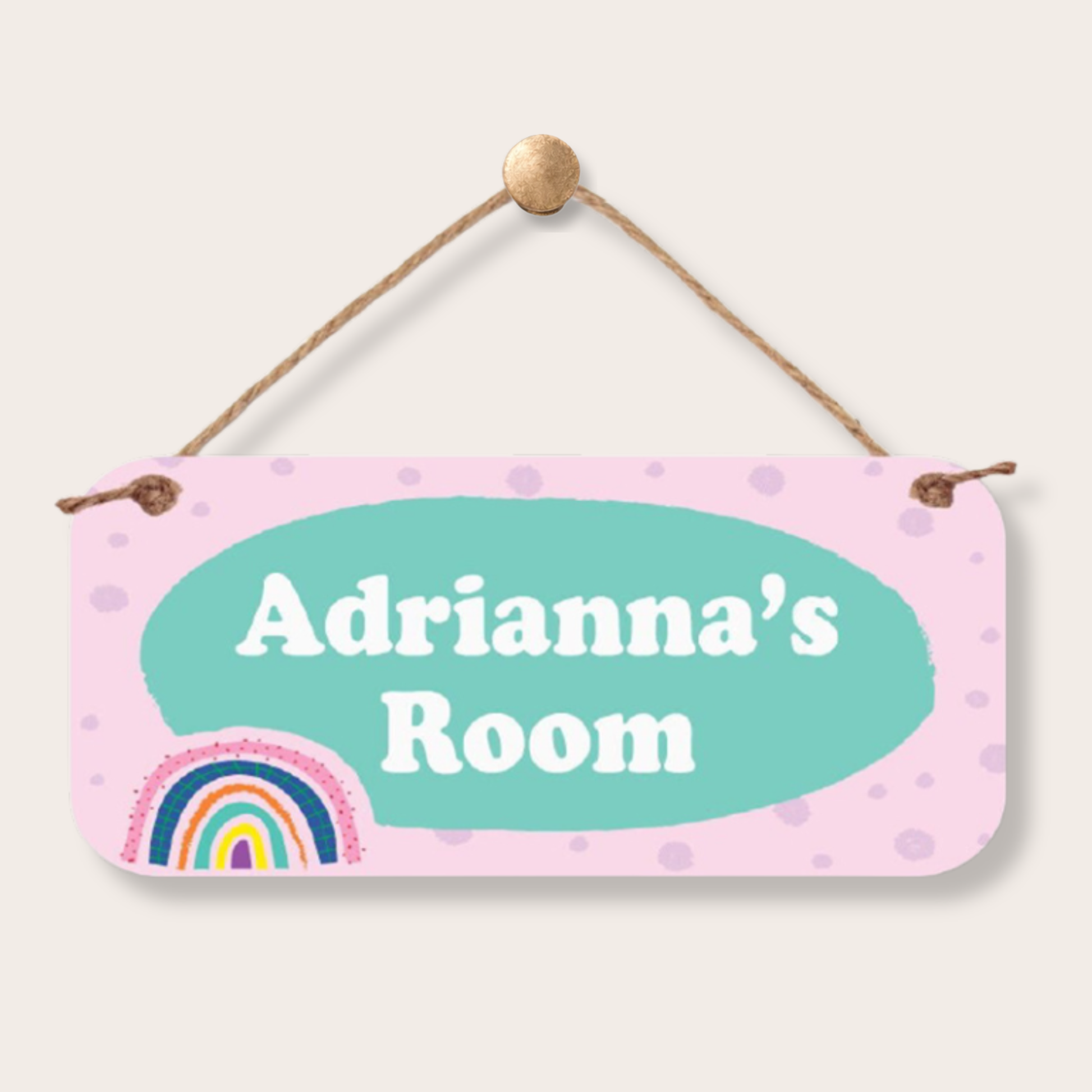 Personalized Name Sign - Custom Room Sign | Cute Rainbow Wall Decor custom kids room name sign with personalized name design