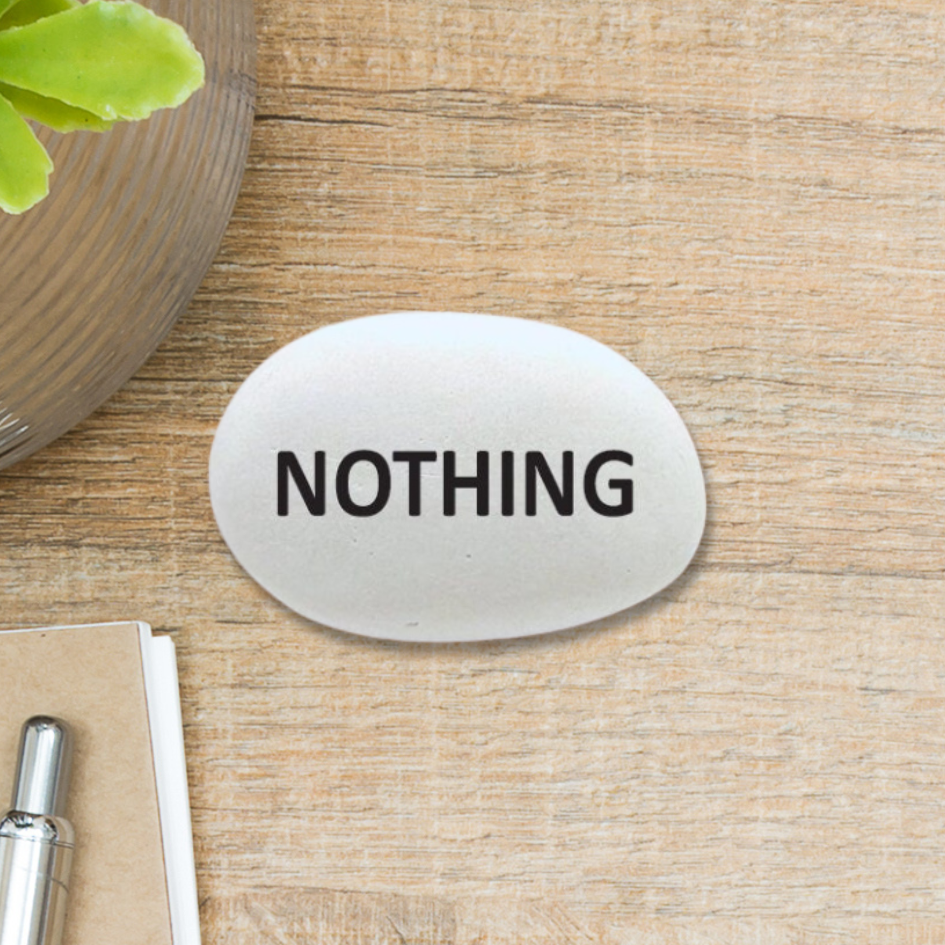 Nothing is written in stone - Funny Gift Stone - Handcrafted Decorative Rock featuring the phrase nothing is written in stone