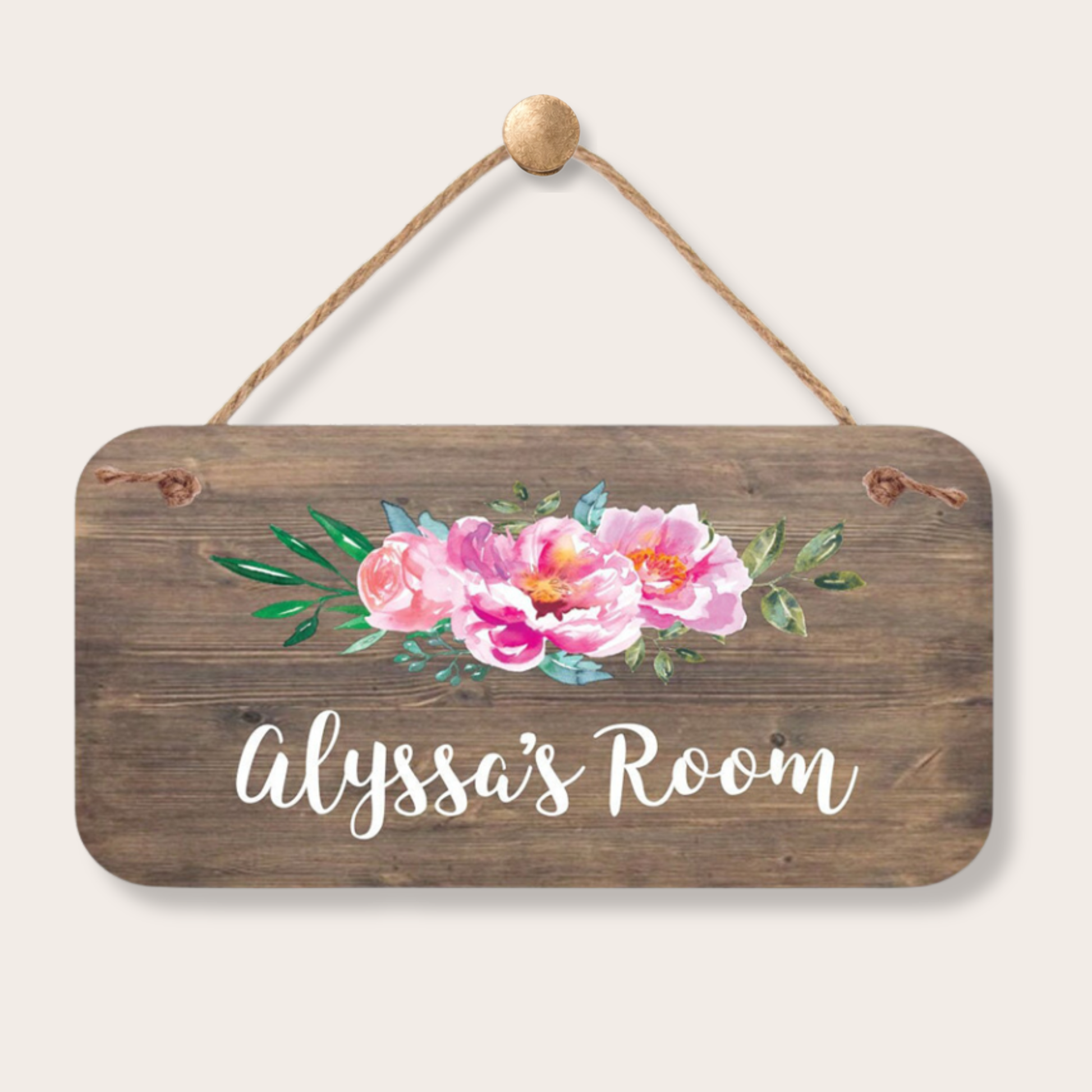 Personalized Name Sign - Custom Floral Room Sign custom kids room name sign with personalized name design