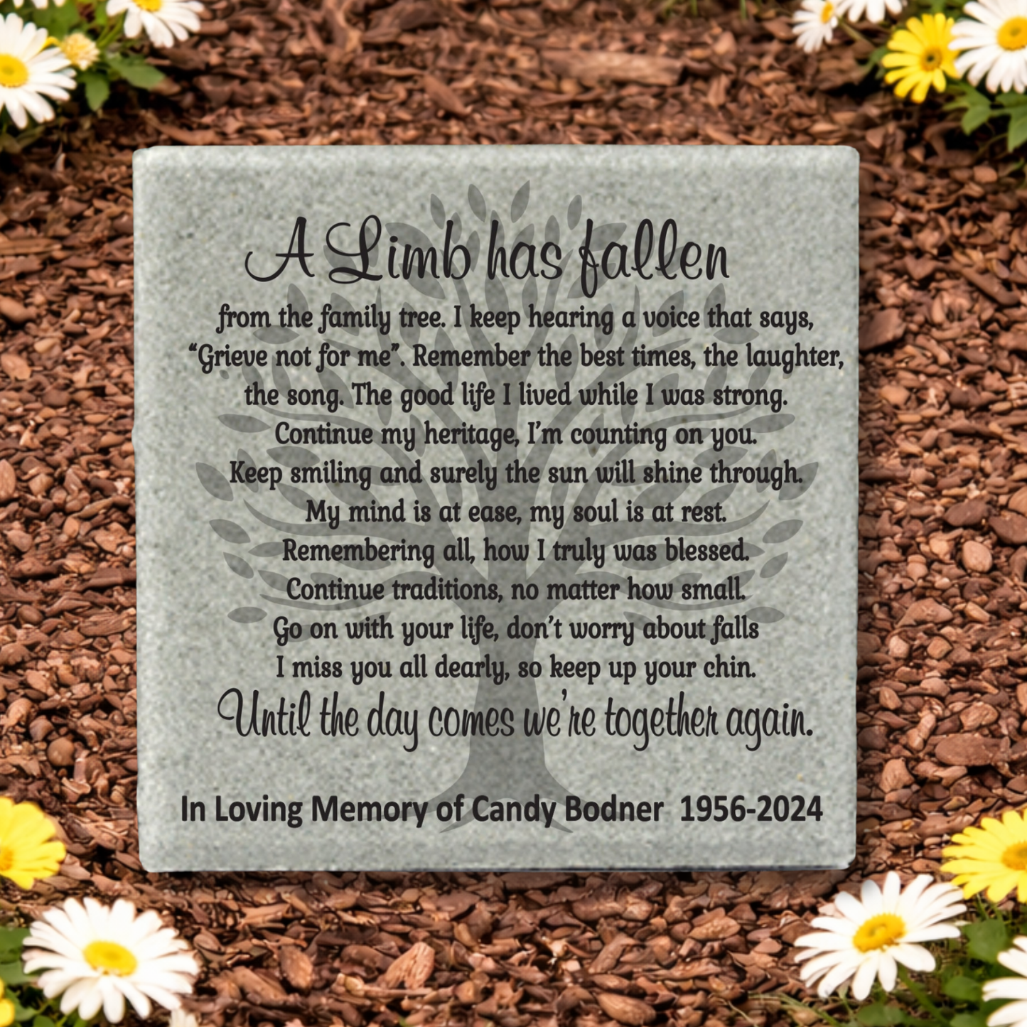 Memorial Garden Stone - Personalized Concrete Paver Stone | Sympathy Gift
