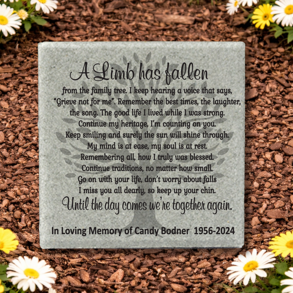 Memorial Garden Stone - Personalized Concrete Paver Stone | Sympathy Gift