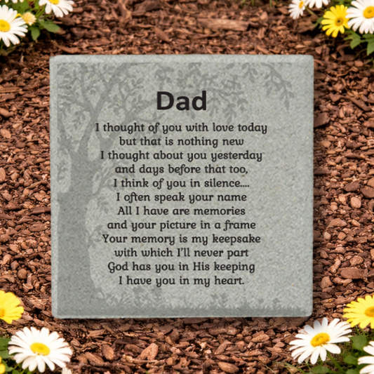 Personalized Memorial Stone - Custom Garden Memorial Stone |  Outdoor Plaque