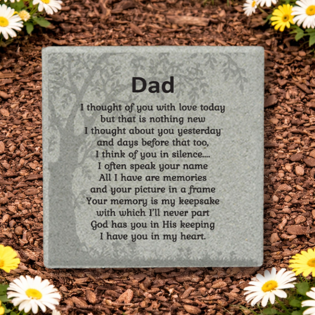Personalized Memorial Stone - Custom Garden Memorial Stone |  Outdoor Plaque