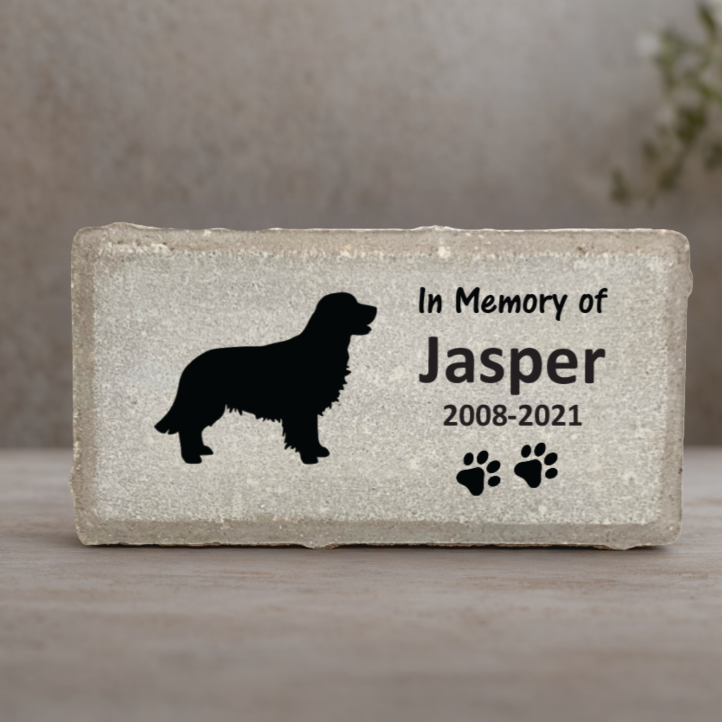 Golden Retriever Memorial Stone - Personalized Dog Memorial Gift