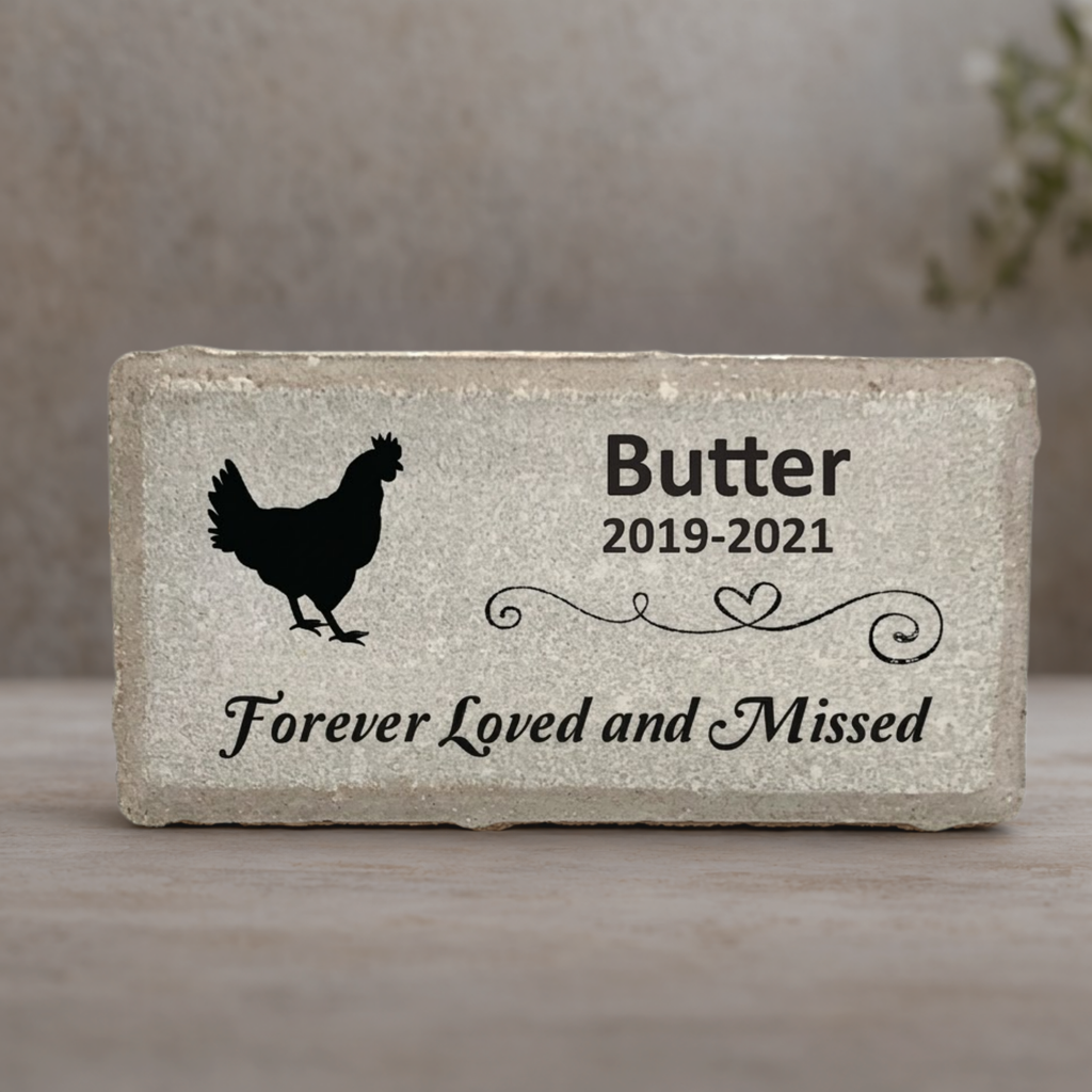 Chicken Memorial Stone - Personalized Pet Memorial Keepsake