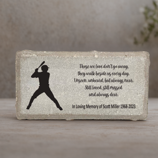 Baseball Memorial Stone - Personalized Tribue for Baseball Player