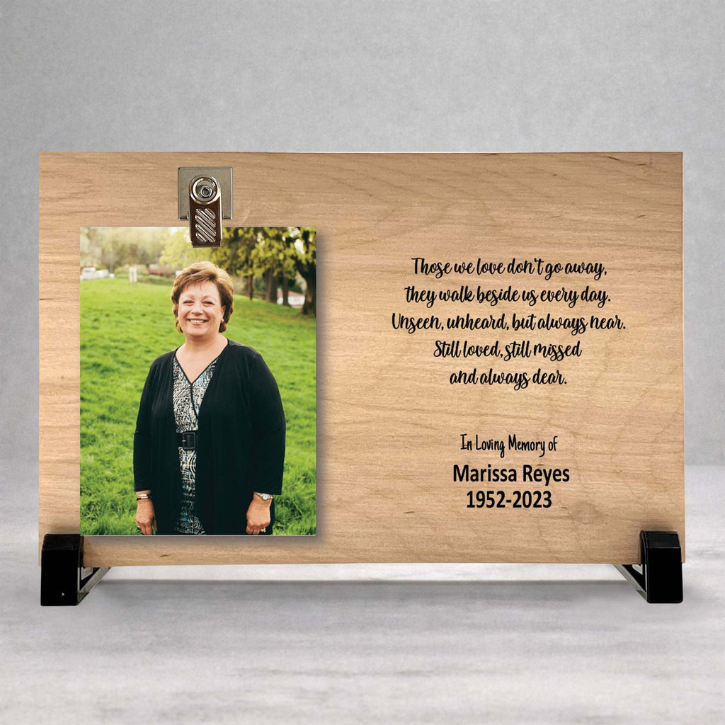 Memorial Photo Frame - Personalized Wood Memorial Frame | Bereavement Gift Ideas