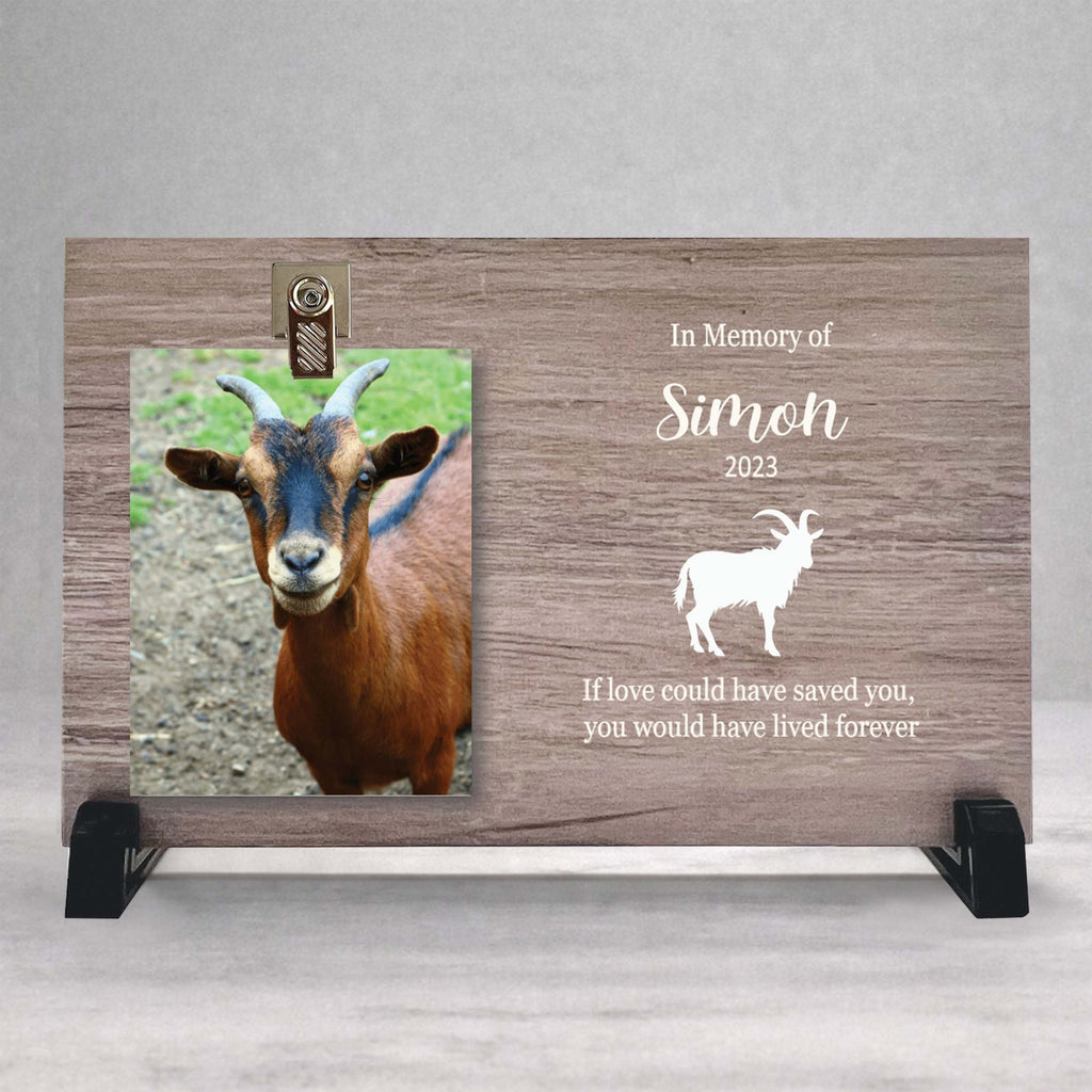 Goat Memorial Frame - Personalized Memorial Photo Frame - Custom Keepsake