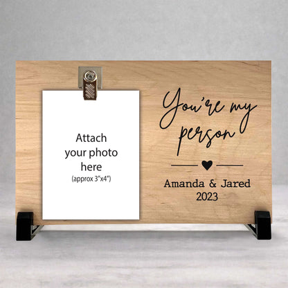 Custom Wood Frame – You're My Person Personalized Picture Frame