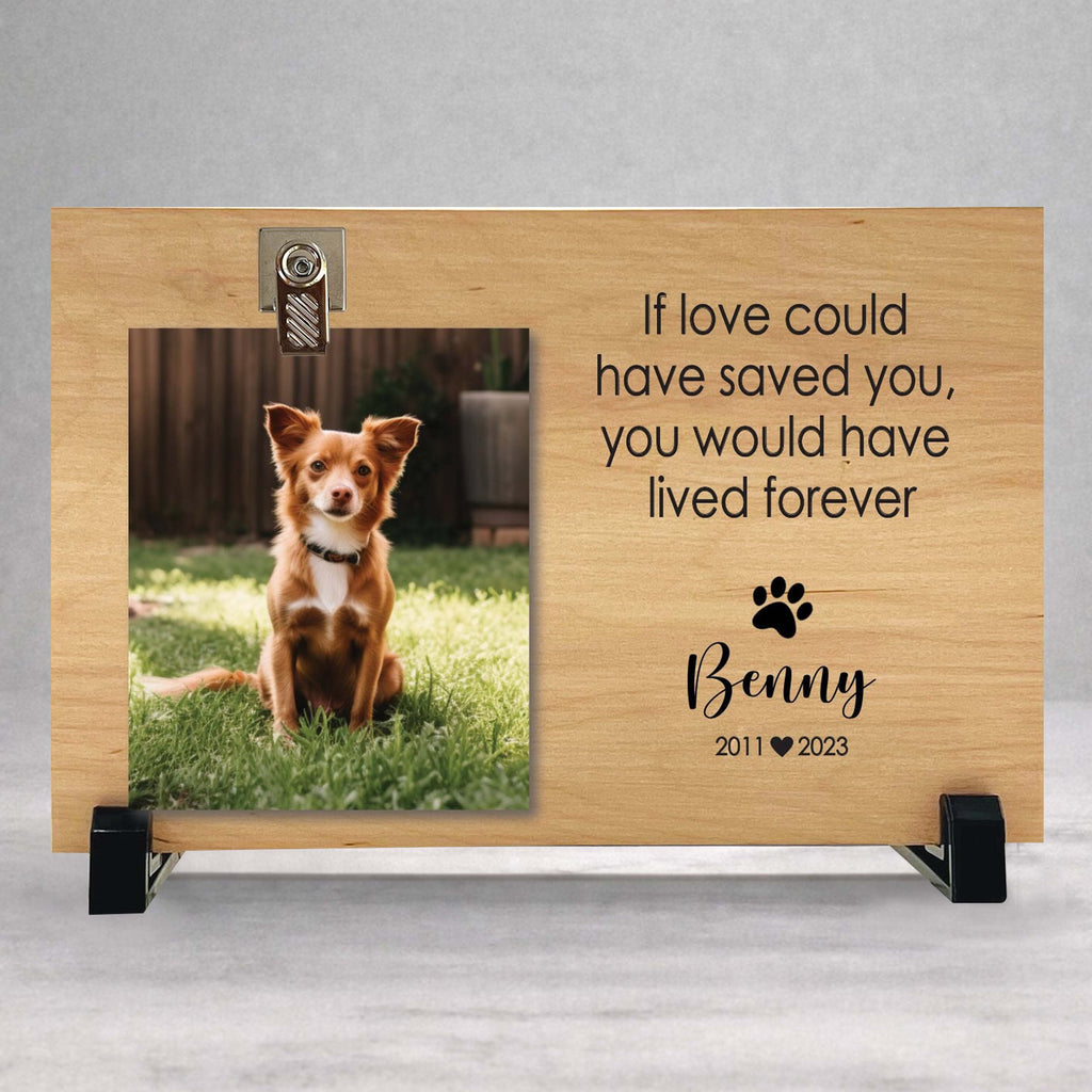 Personalized Dog Memorial Frame – Custom Wood Pet Keepsake & Sympathy Gift