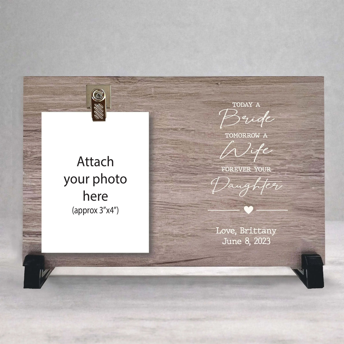 Mother of the Bride Frame - Personalized Wedding Photo Frame | Custom Wood Keepsake
