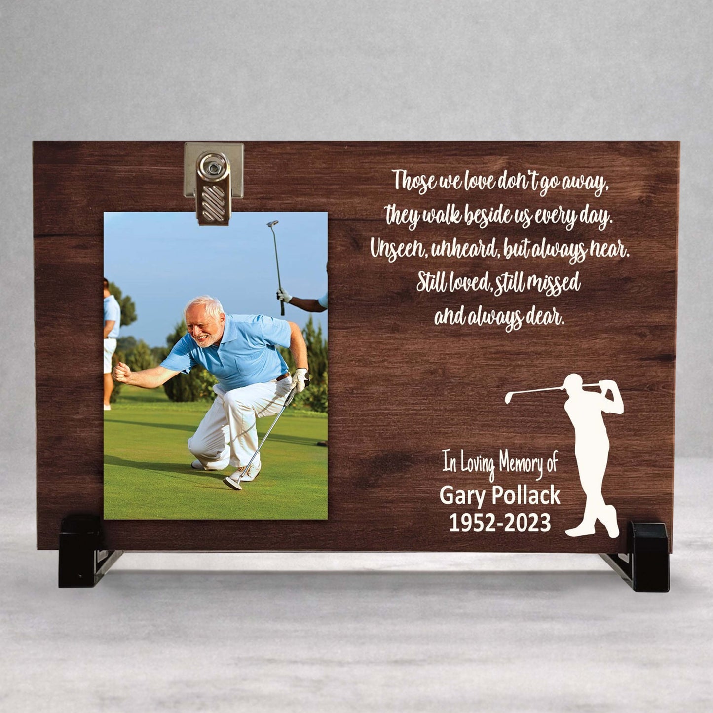 Golfer Memorial Gift - Personalized Memorial Photo Frame With Custom Tribute