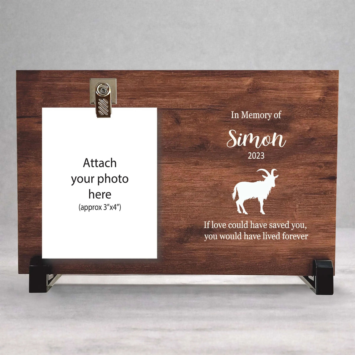 Goat Memorial Frame - Personalized Memorial Photo Frame - Custom Keepsake