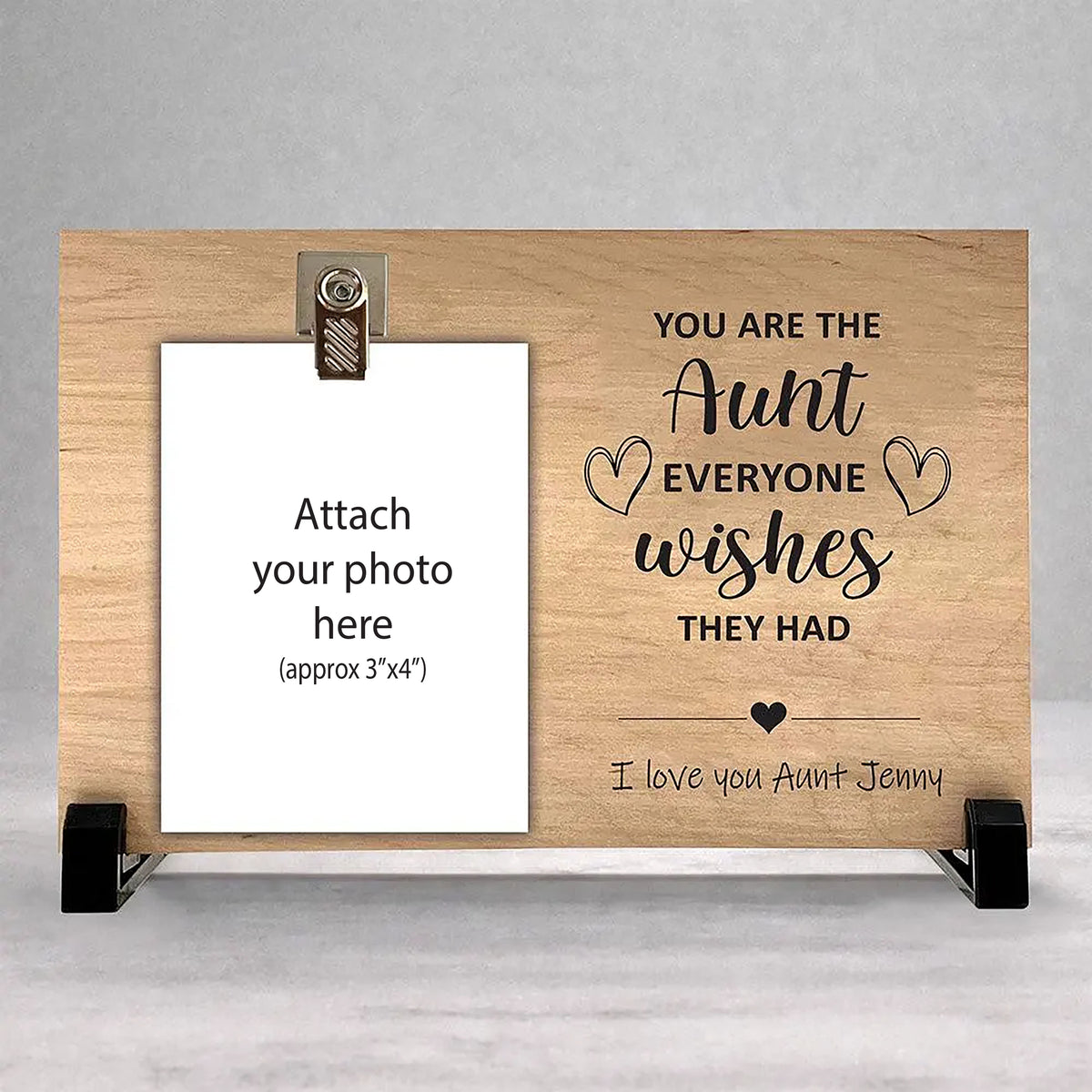 Personalized Wood Clip Photo Frame: “You Are The [Title] Everyone Wishes They Had”