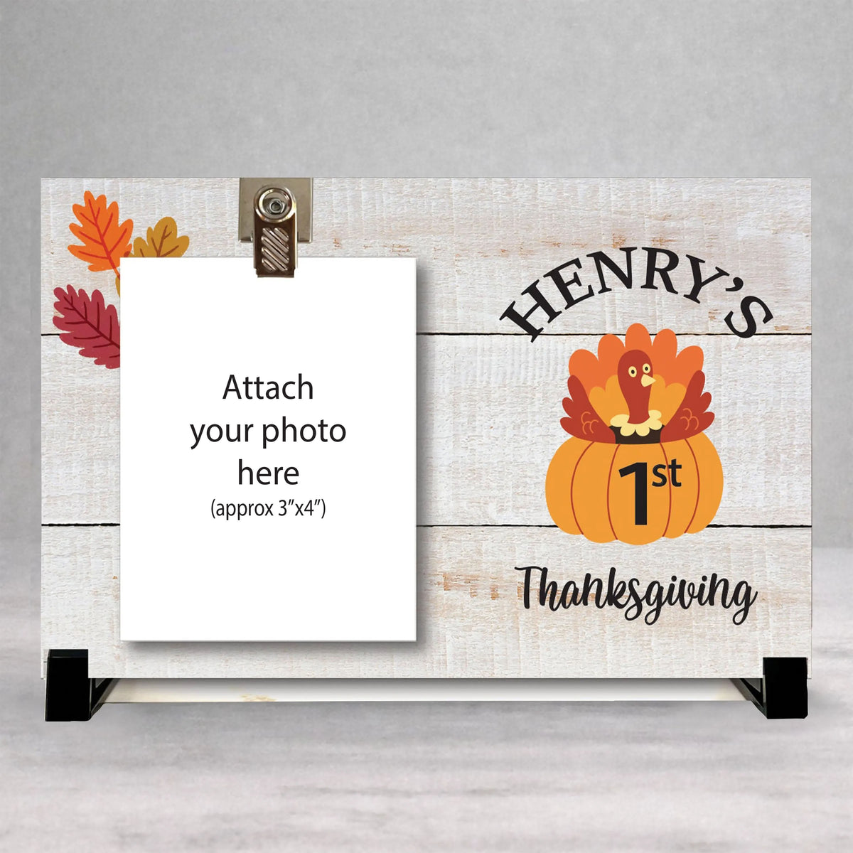 First Thanksgiving Frame - Personalized Picture Frame | Custom Wood Gift