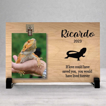 Bearded Dragon Memorial Frame - Personalized Pet Sympathy Gift & Indoor Display