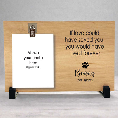 Personalized Dog Memorial Frame – Custom Wood Pet Keepsake & Sympathy Gift