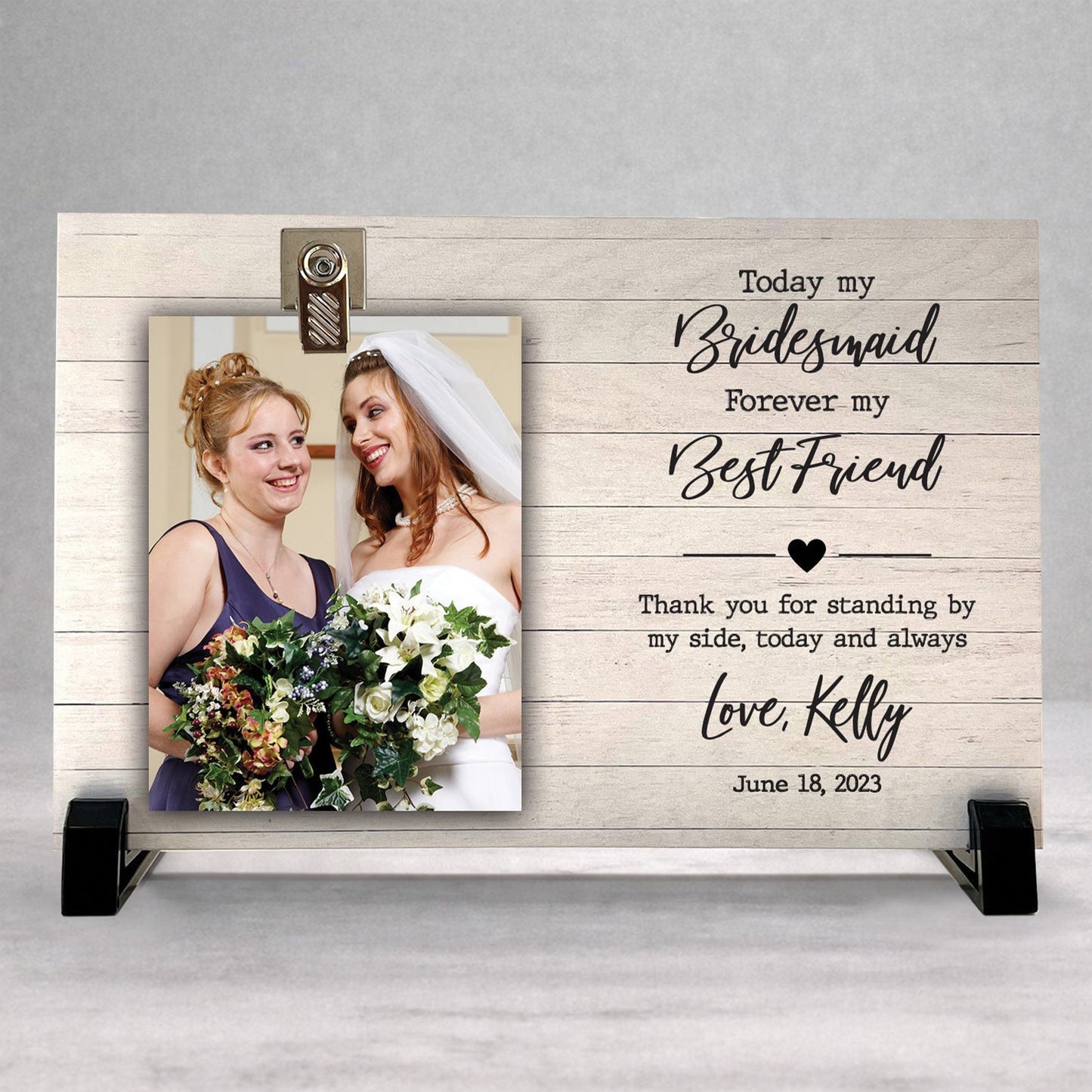 Personalized Bridesmaid Gift - Custom Bridesmaid Frame | Wooden Photo Frame