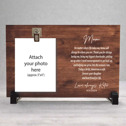 Mother of the Bride Picture Frame – Personalized Wedding Frame with Custom Background