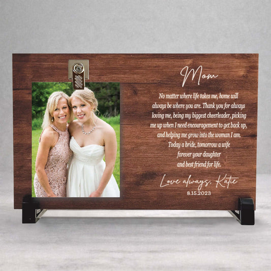 Mother of the Bride Picture Frame – Personalized Wedding Frame with Custom Background