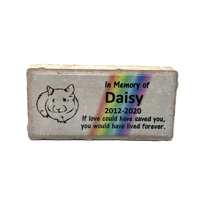 Guinea Pig Memorial Stone – Personalized Rainbow Bridge Pet Sympathy Gift