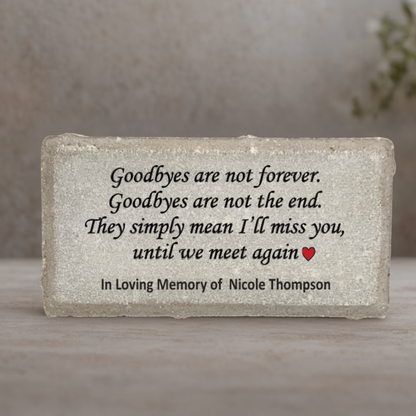 Personalized Memorial Stone – Custom Memorial Gift for indoors or outdoors