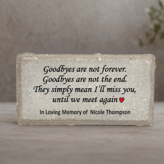 Personalized Memorial Stone – Custom Memorial Gift for indoors or outdoors