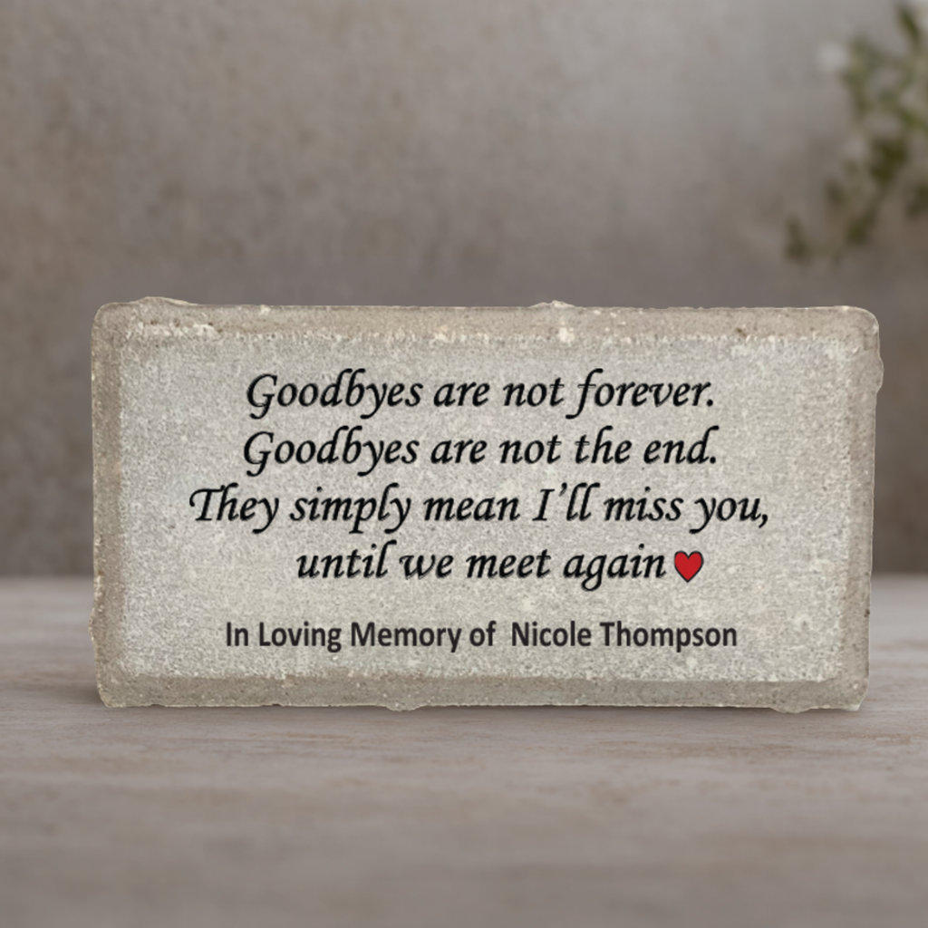 Personalized Memorial Stone – Custom Memorial Gift for indoors or outdoors