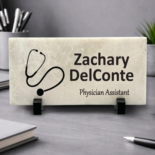 Physician Assistant Marble Desk Name Plate
