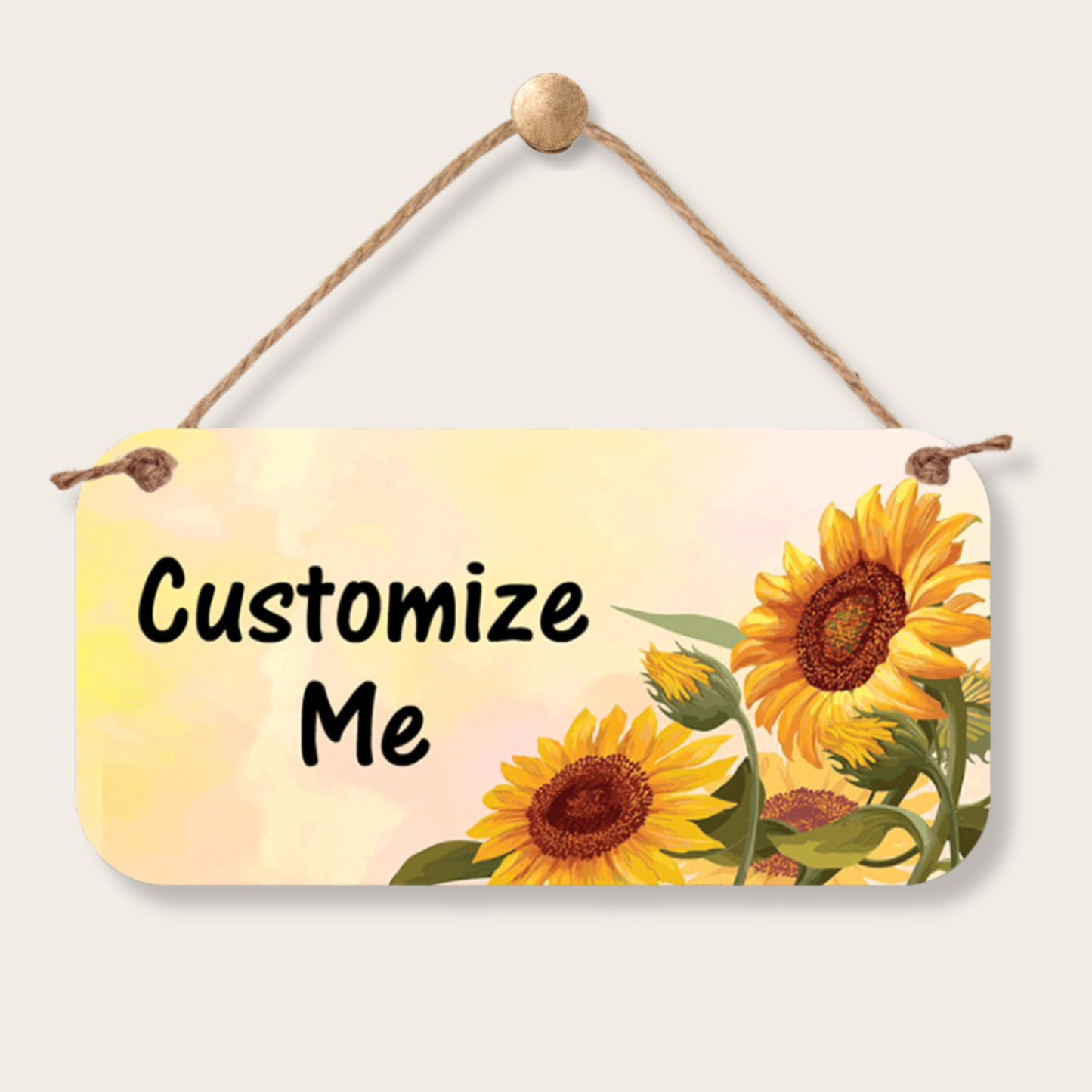 Personalized Sunflower Sign - Custom Garden Welcome Sign 5x10 Waterproof Sign custom kids room name sign with personalized name design