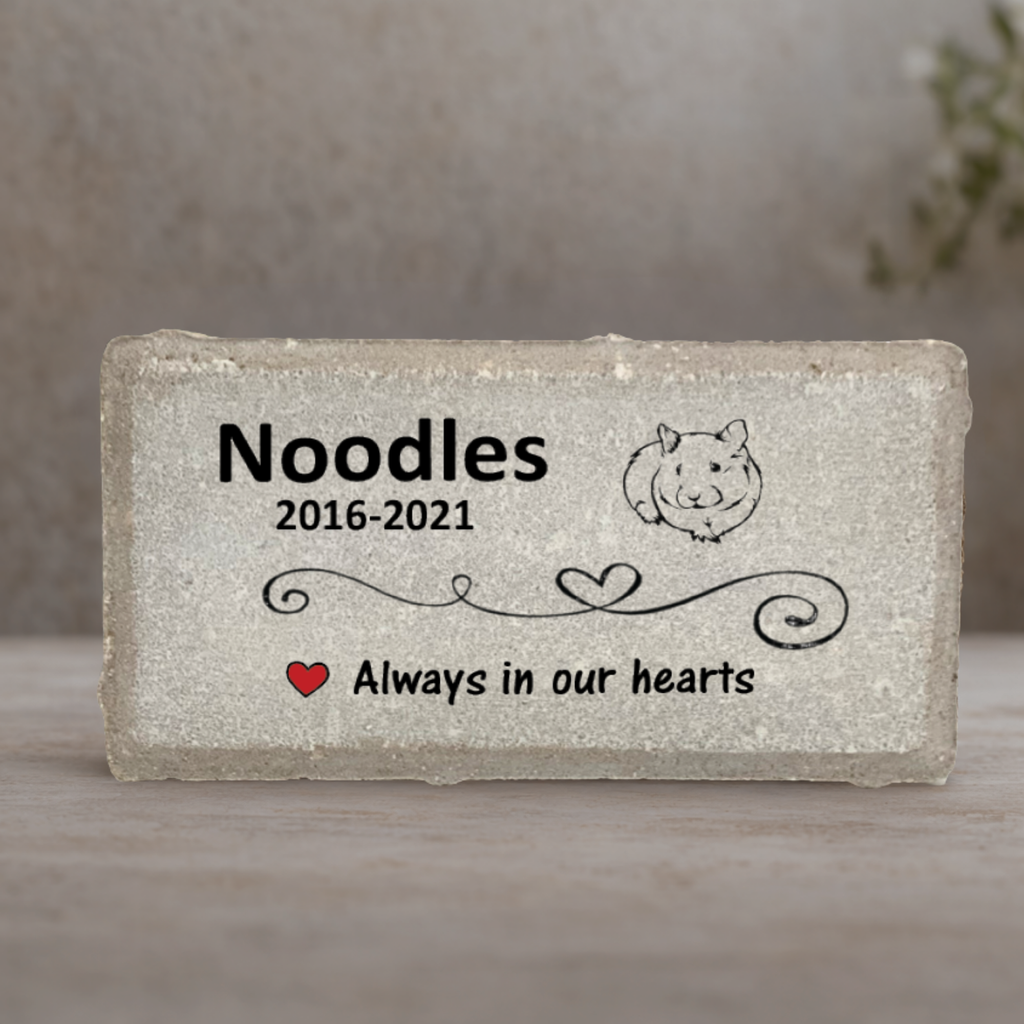 Guinea Pig Memorial Stone - Personalized Pet Memorial Stone With Name & Date