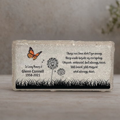Personalized Memorial Stone - Butterfly Memorial Sympathy Gift | Custom Bereavement Keepsake