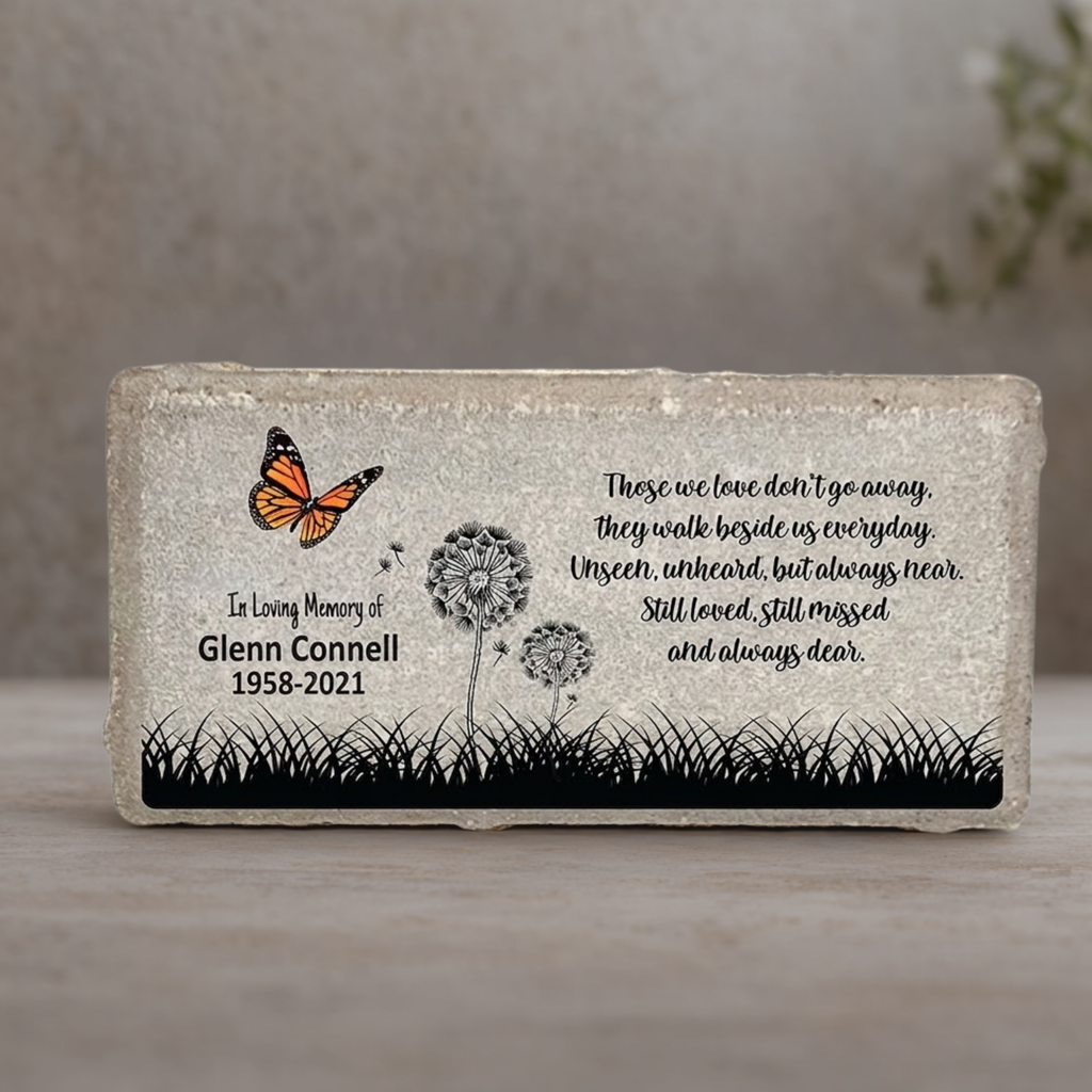 Personalized Memorial Stone - Butterfly Memorial Sympathy Gift | Custom Bereavement Keepsake