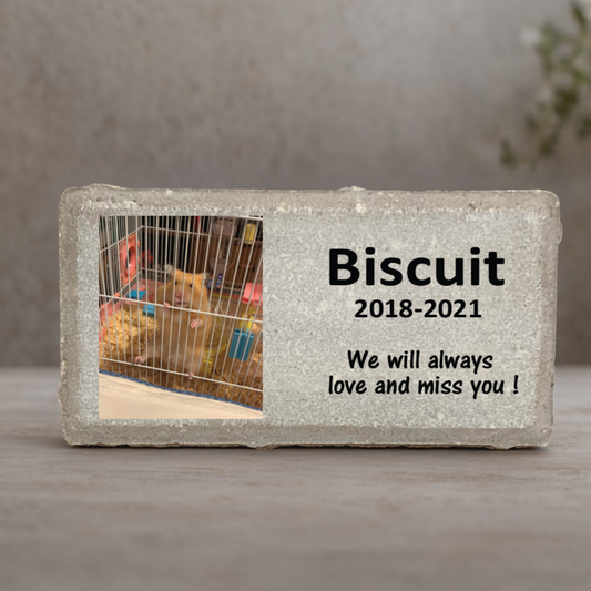 Hamster Memorial Stone | Custom Pet Photo Memorial Gift