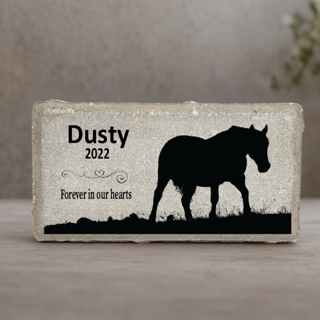 Horse Memorial Stone - Personalized Custom Horse Tribute