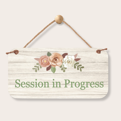 Custom Door Sign - Session In Progress- 5" x 10" Sign Ready To Hang custom kids room name sign with personalized name design