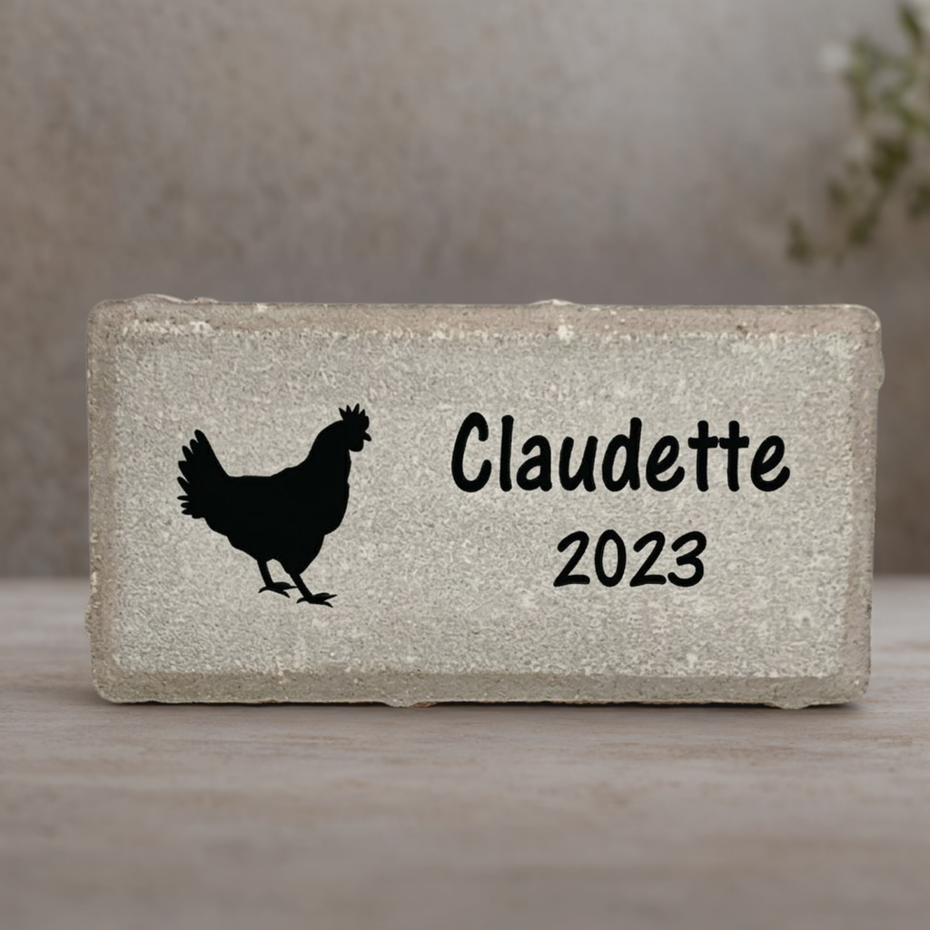 Chicken Memorial Stone - Custom Pet Tribute - | Personalized Keepsake