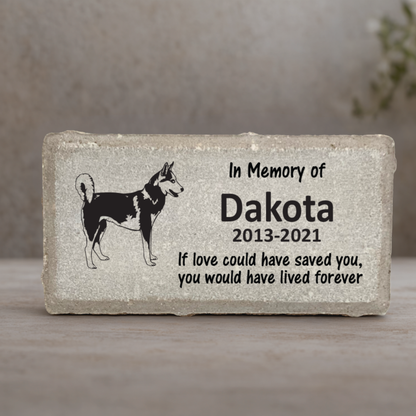 Husky Memorial Stone - Personalized Pet Stone | Custom Keepsake