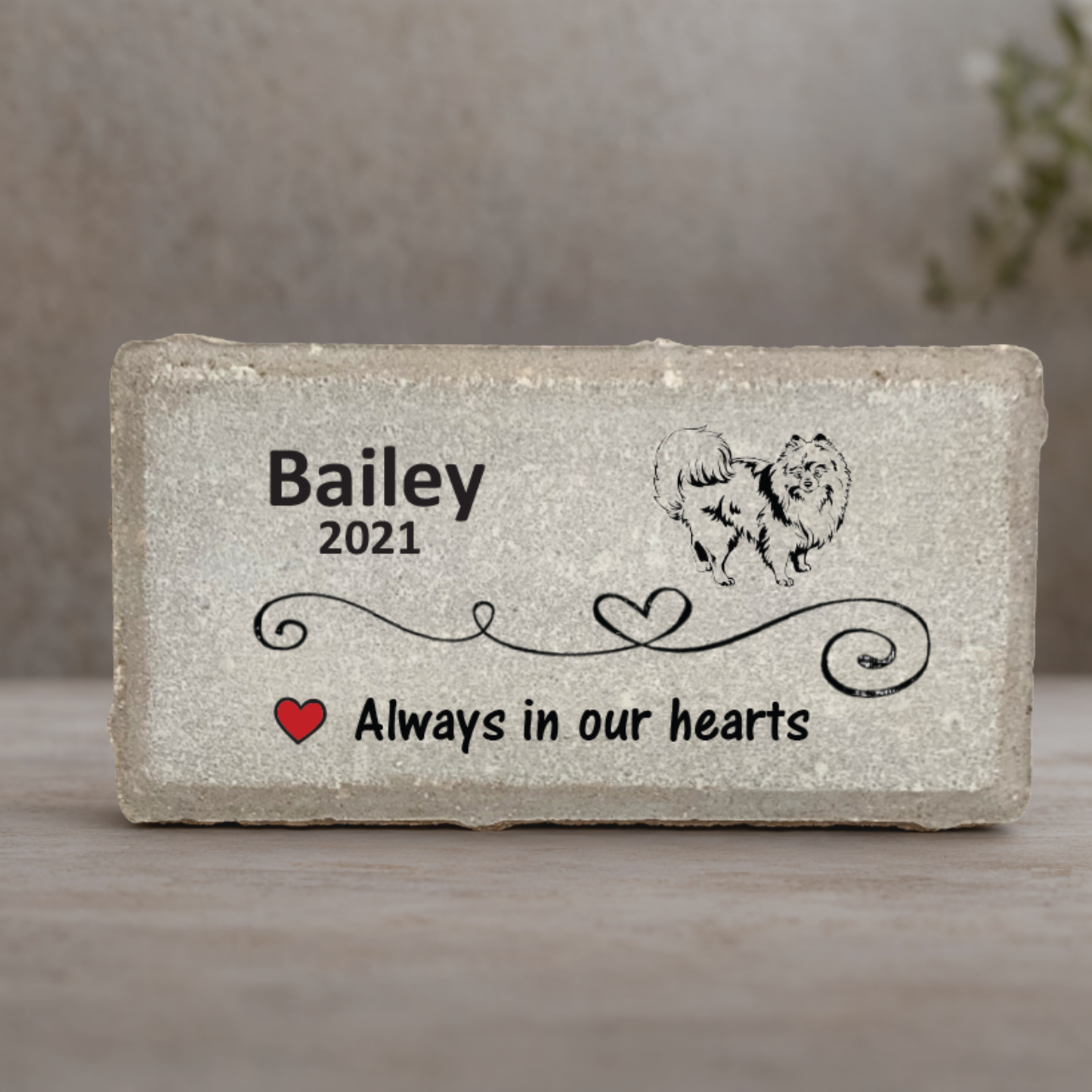 Pomeranian Memorial Stone - Personalized Pet Memorial Sympathy GIft