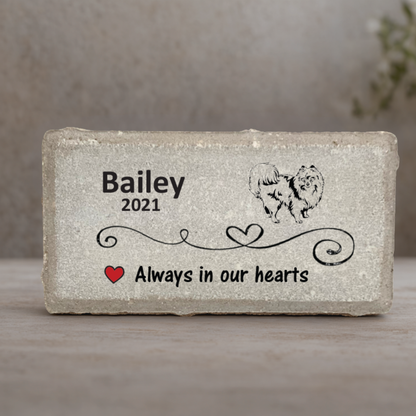 Pomeranian Memorial Stone - Personalized Pet Memorial Sympathy GIft
