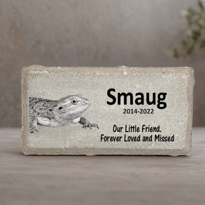 Iguana Memorial Stone - Personalized Bearded Dragon Memorial Pet Loss Sympathy Gift