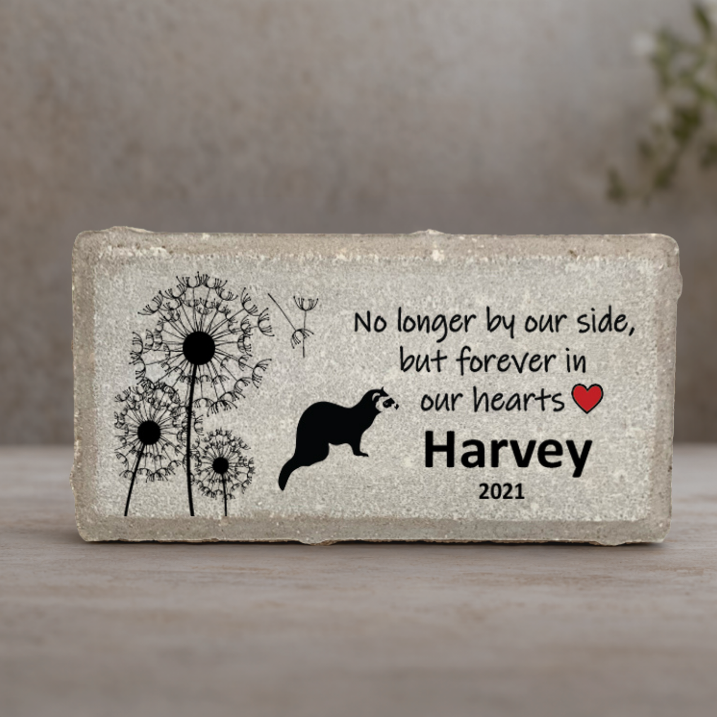 Ferret Memorial Stone – Personalized Pet Remembrance Gift - Custom Ferret Loss Gift